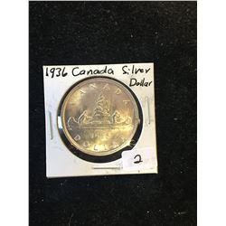 1936 CANADA SILVER DOLLAR!