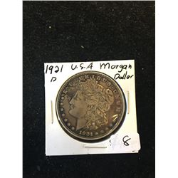 1921D USA MORGAN SILVER DOLLAR!