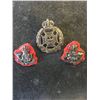 Image 1 : WWII CANADA ROYAL RIFLES OF CANADA CAP BADGE AND COLLAR TABS