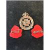 Image 2 : WWII CANADA ROYAL RIFLES OF CANADA CAP BADGE AND COLLAR TABS