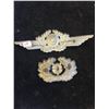Image 2 : WWII GERMAN VISOR CAP INSIGNIAS! LOT OF 2