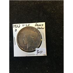 1922D USA PEACE DOLLAR!