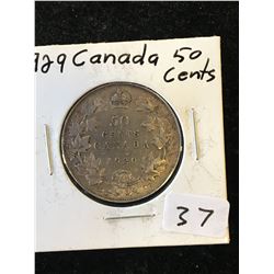 1929 CANADA 50 CENTS! NICE GRADE!