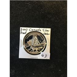2003 CANADA PROOF SILVER DOLLAR! NO CASE!
