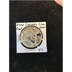 2008 CANADA PROOF SILVER DOLAR! NO CASE!