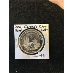 2011 CANADA PROOF SILVER DOLLAR! NO CASE!