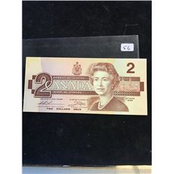 1986 BANK OF CANADA $2 RADAR NOTE!