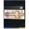 Image 1 : 1986 BANK OF CANADA $2 RADAR NOTE!
