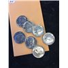 Image 1 : 1964 KENNDEDY HALF DOLLARS LOT OF 7 COINS!