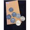 Image 2 : 1964 KENNDEDY HALF DOLLARS LOT OF 7 COINS!
