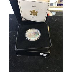 2004 CANADA $20 SILVER COIN NATURAL WONDERS,ICEBERG HOLOGRAM!