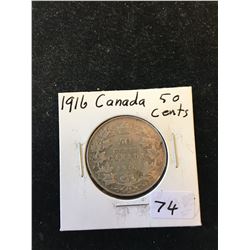1916 CANADA 50 CENTS! NICE GRADE!