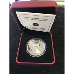2011 CANADA $15 H.R.H  THE PRINCE WILIAM OF WALES SILVER COIN!