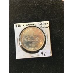 1936 CANADA SILVER DOLLAR!