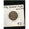Image 1 : 1594 POLAND TROJKA GROSCHEN SILVER COIN!