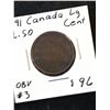 Image 1 : 1891(SLSD) CANADA LARGE CENT! KEY DATE!