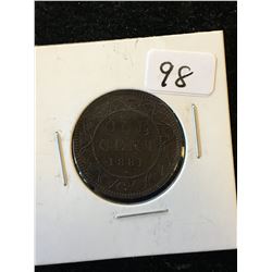 1881H CANADA LARGE CENT! RARE PUCNH DOUBLING!