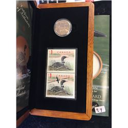 2004 CANADA THE ELUSIVE LOON COIN AND STAMP SET!