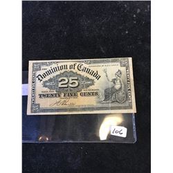 1900 DOMINION OF CANADA SHINPLASTER!