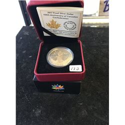 2017 CANADA SILVER DOLLAR! 150 YRS OF CANADA CONFEDERATION