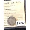 Image 1 : 1880H CANADA 10 CENTS! ICCS GRADED F-15!
