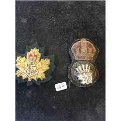 WWII CANADA NAVY CLOTH CAP BADGES
