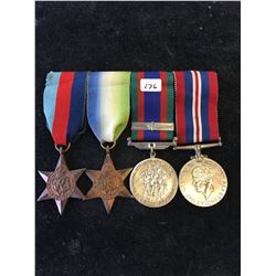 WWII CANADA MEDAL GROUP OF 4 MEDALS! ATLANTIC STAR!
