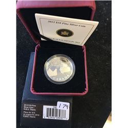 2012 CANADA $10 FINE SILVER COIN! RMS TITANIC