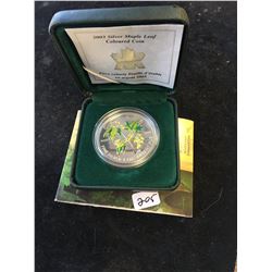 2003 CANADA SILVER MAPLE LEAF! COLOURED COIN!