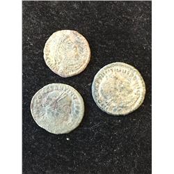 ANCIENT ROME. CONSTANTINIAN ERA BRONZE UNCLEANED COINS!