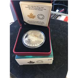 2015 CANADA $30 FINE SILVER COIN! MERCHANT NAVY!