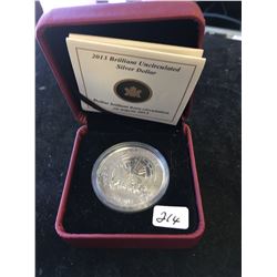 2013 CANADA BRILLIANT UNC SILVER DOLLAR!