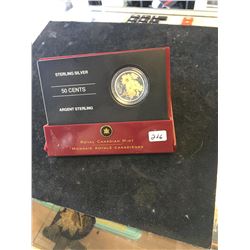 2006 CANADA 50 CENT GOLD PLATED SILVER COIN! GOLDEN DAISIES