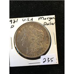 1921 D USA MORGN SILVER DOLLAR!