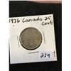 Image 1 : 1936 (DOT) CANADA 25 CENTS!