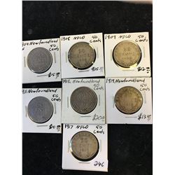 NEWFOUNDLAND 50 CENTS LOT!