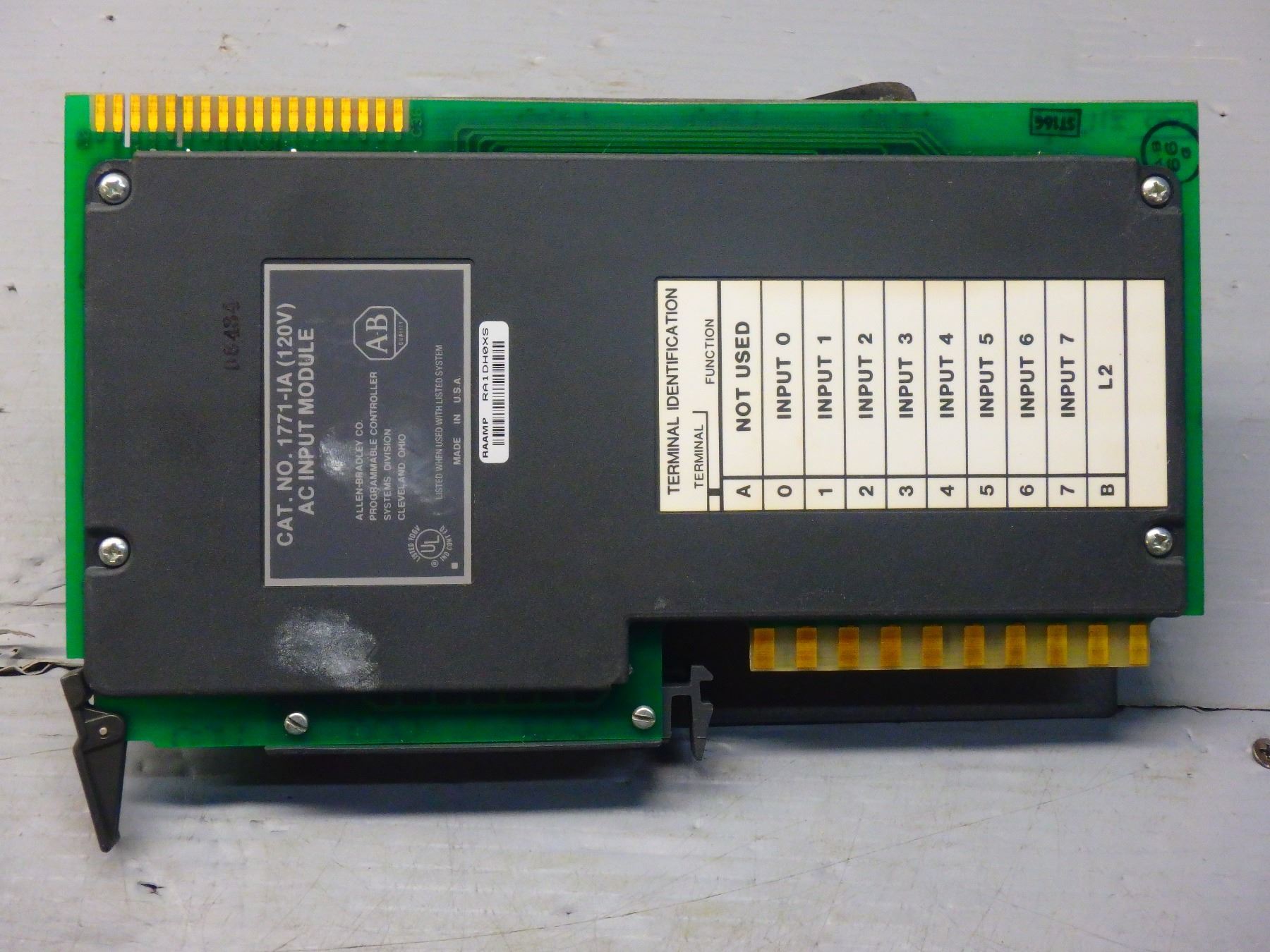 120v Input Module ALLEN BRADLEY 1771-IA (120V) AC INPUT MODULE - BTM Industrial