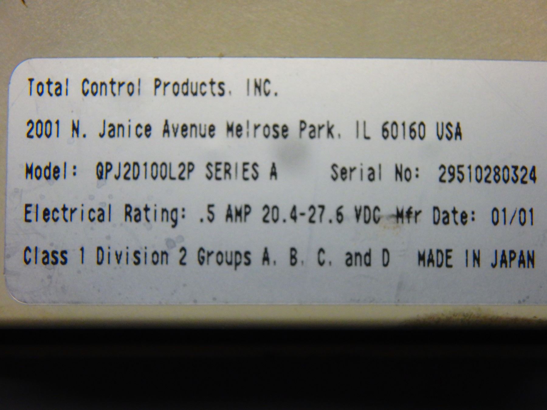 TOTAL CONTROL PRODUCTS QPJ2D100L2P QUICKPANEL JR. PROFACE