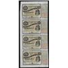 Image 1 : Uncut Sheet of (4) State of Louisiana Baby Bond Obsolete Notes