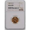 Image 1 : 1957-D Lincoln Wheat Penny Coin NGC MS66RD