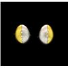 Image 1 : 0.10 ctw Diamond Earrings - 18KT Two Tone Gold