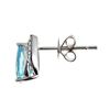 Image 2 : 1.42 ctw Apatite and Diamond Earrings - 18KT White Gold