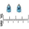 Image 4 : 1.42 ctw Apatite and Diamond Earrings - 18KT White Gold
