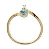 Image 2 : 0.5 ctw Apatite and Diamond Ring - 14KT Yellow Gold