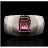 Image 2 : 18KT White Gold 1.40 ctw Pink Tourmaline Ring
