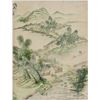 Image 1 : Chinese Watercolor on Paper Secluded Landscape