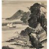 Image 2 : Pair Framed Korean/Chinese WC on Paper Landscape