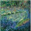 Image 1 : Unsigned "Monet's Garden" Oil on Canvas