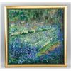 Image 2 : Unsigned "Monet's Garden" Oil on Canvas