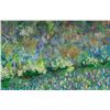 Image 3 : Unsigned "Monet's Garden" Oil on Canvas